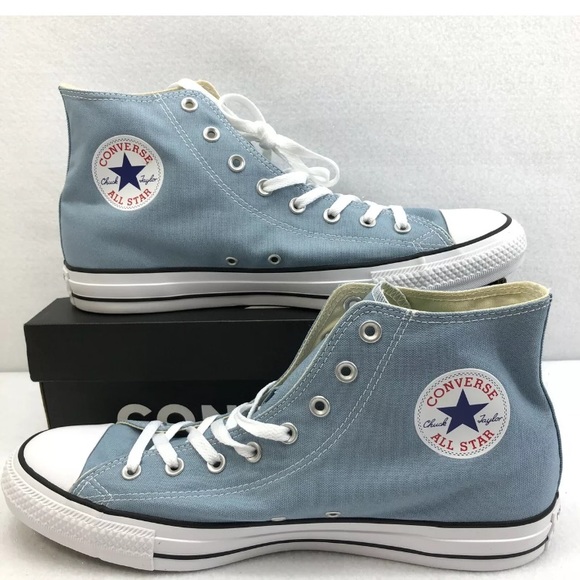 converse washed denim high tops